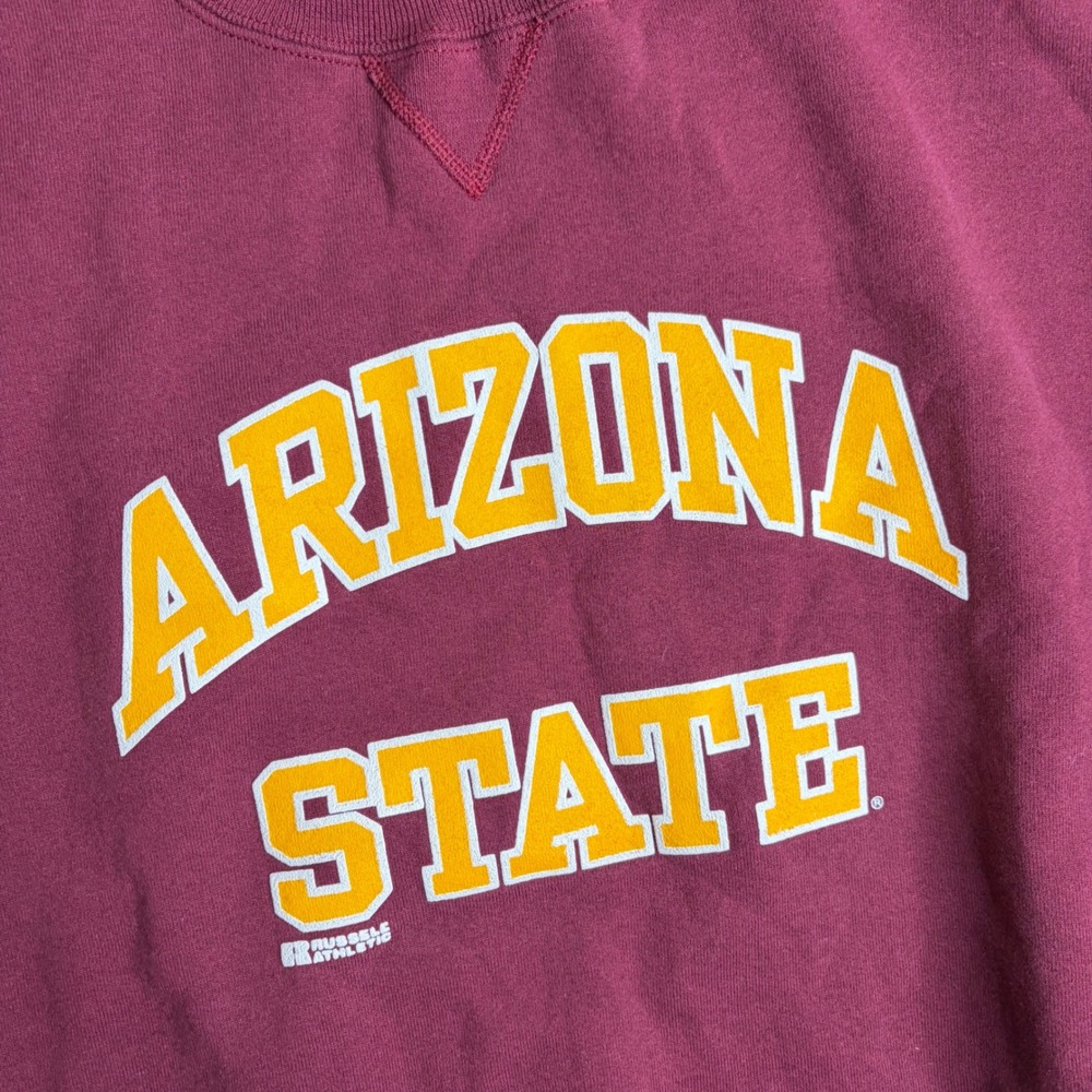 Vintage Russell Athletic Arizona State University Sweatshirt XL Maroon USA Made - Picture 2 of 6